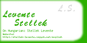 levente stellek business card